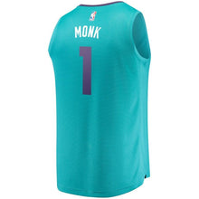 Load image into Gallery viewer, 1 - Men&#39;s Fanatics Branded Malik Monk Teal Charlotte Hornets Fast Break Replica Jersey - Icon Edition - Aqua