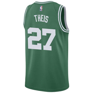 27  - Men's Nike Daniel Theis Green Boston Celtics Swingman Sponsor Patch Jersey - Icon Edition - Green