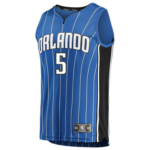 5 - Men's Fanatics Branded Mohamed Bamba Blue Orlando Magic 2018 NBA Draft First Round Pick Fast Break Replica Jersey – Icon Edition - Blue