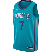Load image into Gallery viewer, 7 - Men&#39;s Jordan Brand Dwayne Bacon Teal Charlotte Hornets Swingman Sponsor Patch Jersey – Icon Edition - Aqua