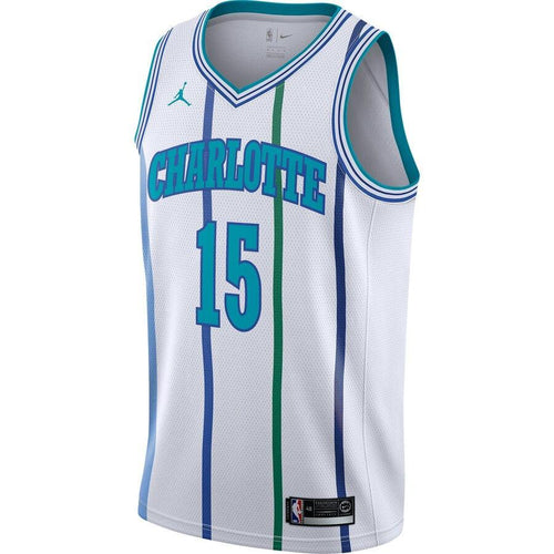 15 - Men's Jordan Brand Kemba Walker White Charlotte Hornets Hardwood Classics Swingman Jersey  - White