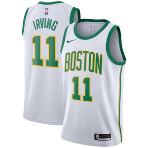 11 - Men's Nike Kyrie Irving White Boston Celtics City Edition Swingman Jersey - White