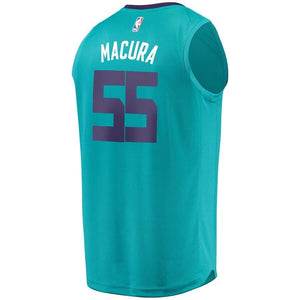 55 - Youth Fanatics Branded J.P. Macura Teal Charlotte Hornets Fast Break Player Jersey - Icon Edition - Aqua