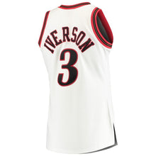 Load image into Gallery viewer, 3 - Men&#39;s Mitchell &amp; Ness Allen Iverson White Philadelphia 76ers Home 1997/98 Hardwood Classics Authentic Jersey - White