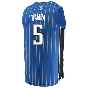 5 - Men's Fanatics Branded Mohamed Bamba Blue Orlando Magic 2018 NBA Draft First Round Pick Fast Break Replica Jersey – Icon Edition - Blue