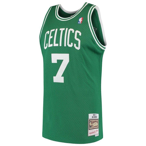 7 - Men's Mitchell & Ness Dee Brown Kelly Green Boston Celtics 1985-86 Hardwood Classics Swingman Jersey - Green