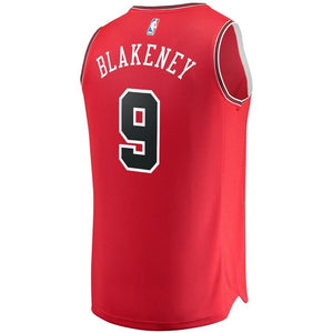 9 - Men's Fanatics Branded Antonio Blakeney Red Chicago Bulls Fast Break Road Replica Player Jersey - Icon Edition - Red