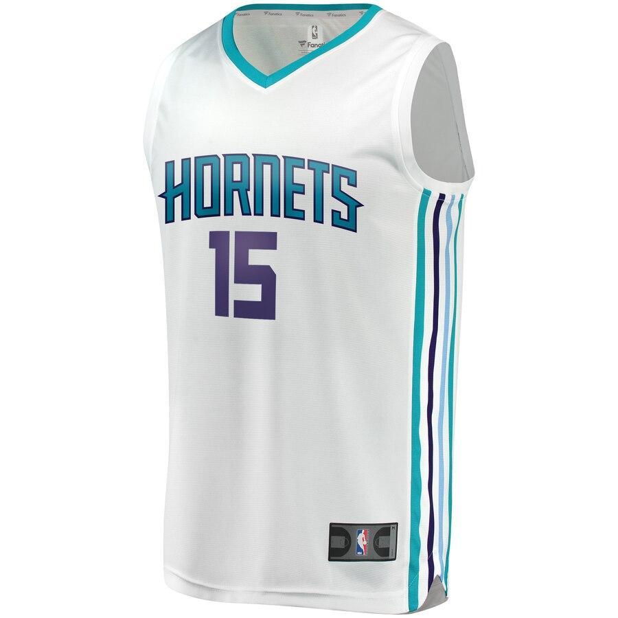 15 - Men's Fanatics Branded Kemba Walker White Charlotte Hornets Fast Break Replica Jersey - Association Edition  - White