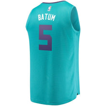 Load image into Gallery viewer, 5 - Men&#39;s Fanatics Branded Nicolas Batum Teal Charlotte Hornets Fast Break Replica Jersey - Icon Edition - Aqua