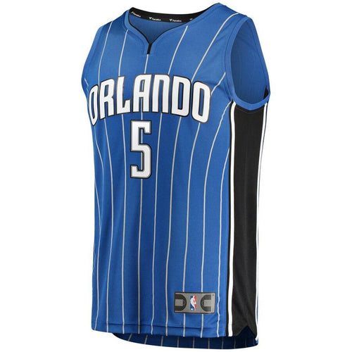 5 - Men's Fanatics Branded Mohamed Bamba Blue Orlando Magic Fast Break Replica Jersey – Icon Edition - Blue