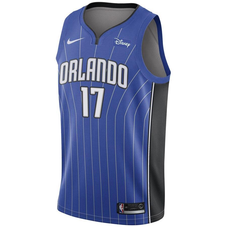 17 - Men's Nike Jonathan Simmons Royal Orlando Magic Swingman Sponsor Patch Jersey - Icon Edition - Blue