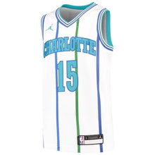 Load image into Gallery viewer, 15 - Youth Jordan Brand Kemba Walker White Charlotte Hornets Hardwood Classics Swingman Jersey  - White