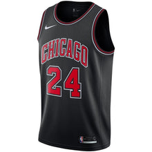 Load image into Gallery viewer, 24 - Men&#39;s Nike Lauri Markkanen Black Chicago Bulls Replica Swingman Jersey - Statement Edition - Black