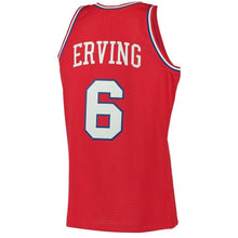 Load image into Gallery viewer, 6 - Men&#39;s Mitchell &amp; Ness Julius Erving Red Philadelphia 76ers 1982-83 Hardwood Classics Swingman Jersey - Red