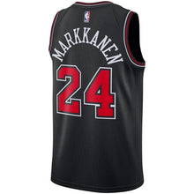 Load image into Gallery viewer, 24 - Men&#39;s Nike Lauri Markkanen Black Chicago Bulls Replica Swingman Jersey - Statement Edition - Black
