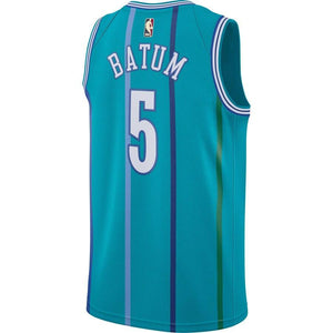 5 - Men's Jordan Brand Nicolas Batum Aqua Charlotte Hornets Fashion Current Player Hardwood Classics Swingman Jersey - Aqua