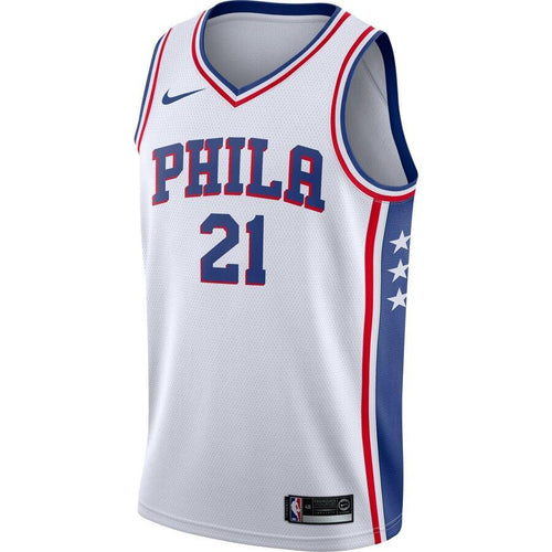 21 - Men's Nike Joel Embiid White Philadelphia 76ers Swingman Jersey - Association Edition - White