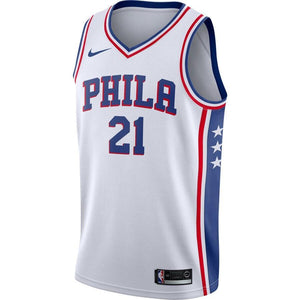 21 - Men's Nike Joel Embiid White Philadelphia 76ers Swingman Jersey - Association Edition - White