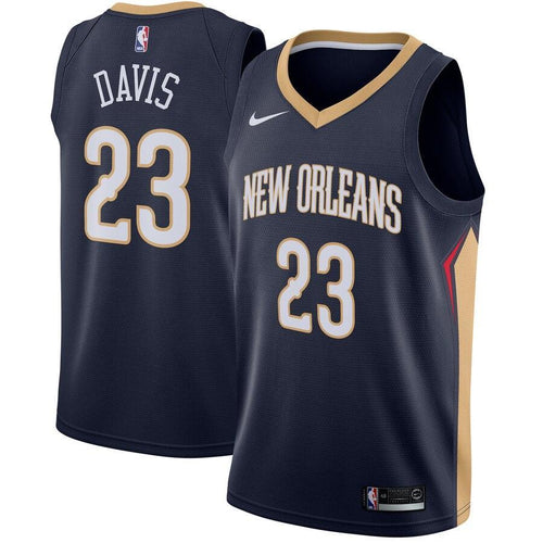 23 - Men's Nike Anthony Davis Navy New Orleans Pelicans Swingman Jersey - Icon Edition - Navy