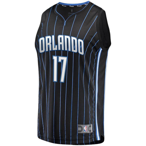 17 - Men's Fanatics Branded Jonathon Simmons Black Orlando Magic Fast Break Replica Player Jersey - Statement Edition - Black