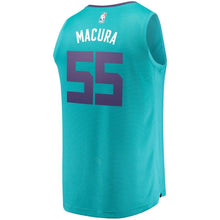 Load image into Gallery viewer, 55 - Men&#39;s Fanatics Branded J.P. Macura Teal Charlotte Hornets Fast Break Replica Jersey – Icon Edition - Aqua