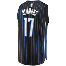 Load image into Gallery viewer, 17 - Men&#39;s Fanatics Branded Jonathon Simmons Black Orlando Magic Fast Break Replica Player Jersey - Statement Edition - Black
