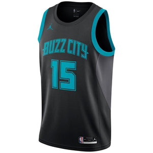 15- Men's Jordan Brand Kemba Walker Black Charlotte Hornets City Edition Swingman Jersey - Black