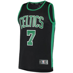 7 - Men's Fanatics Branded Jaylen Brown Black Boston Celtics Fast Break Replica Jersey - Statement Edition - Black
