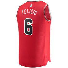 Load image into Gallery viewer, 6 - Men&#39;s Fanatics Branded Cristiano Felicio Red Chicago Bulls Fast Break Road Replica Player Jersey - Icon Edition - Red