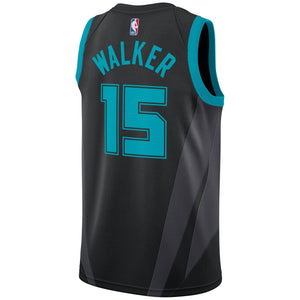 15- Men's Jordan Brand Kemba Walker Black Charlotte Hornets City Edition Swingman Jersey - Black