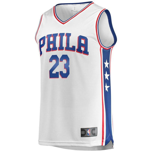 23 - Men's Fanatics Branded Jimmy Butler White Philadelphia 76ers Fast Break Replica Jersey - Association Edition - White
