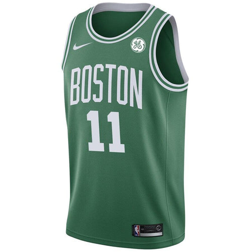 11 - Men's Nike Kyrie Irving Green Boston Celtics Swingman Sponsor Patch Jersey - Icon Edition - Green