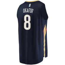 Load image into Gallery viewer, 8 - Men&#39;s Fanatics Branded Jahlil Okafor Navy New Orleans Pelicans Fast Break Replica Jersey – Icon Edition - Navy