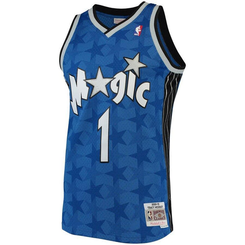 1 - Men's Mitchell & Ness Tracy McGrady Blue Orlando Magic 2001-02 Hardwood Classics Swingman Jersey - Blue