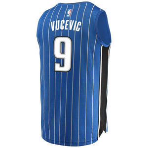9 - Men's Fanatics Branded Nikola Vucevic Blue Orlando Magic Fast Break Replica Player Jersey - Icon Edition - Blue