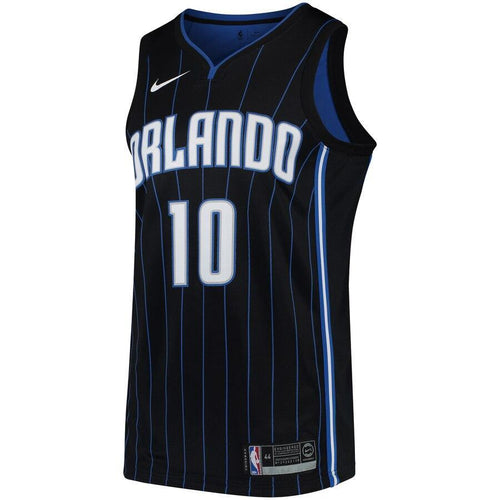 10 - Men's Nike Evan Fournier Black Orlando Magic Swingman Jersey - Statement Edition - Black