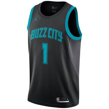 Load image into Gallery viewer, 1 - Men&#39;s Jordan Brand Malik Monk Black Charlotte Hornets City Edition Swingman Jersey - Black