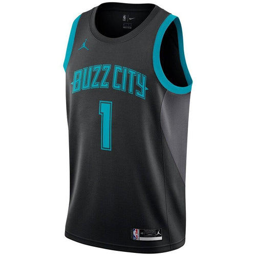 1 - Men's Jordan Brand Malik Monk Black Charlotte Hornets City Edition Swingman Jersey - Black