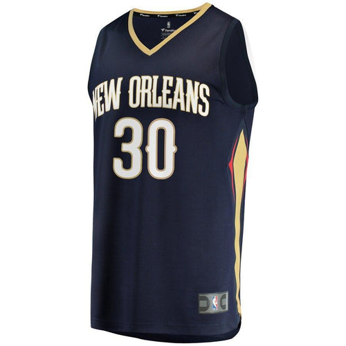30 - Men's Fanatics Branded Julius Randle Navy New Orleans Pelicans Fast Break Replica Jersey – Icon Edition - Navy