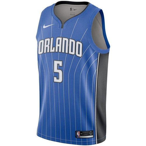 5 - Men's Nike Mohamed Bamba Royal Orlando Magic Swingman Jersey - Blue