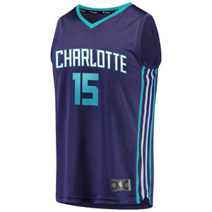 15 - Men's Fanatics Branded Kemba Walker Purple Charlotte Hornets Fast Break Replica Jersey - Statement Edition - Purple