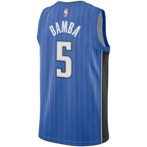 5 - Men's Nike Mohamed Bamba Royal Orlando Magic Swingman Jersey - Blue