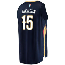Load image into Gallery viewer, 15 - Men&#39;s Fanatics Branded Frank Jackson Navy New Orleans Pelicans Fast Break Replica Player Jersey - Icon Edition - Navy