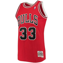 Load image into Gallery viewer, 33 - Men&#39;s Mitchell &amp; Ness Scottie Pippen Red Chicago Bulls Big &amp; Tall Hardwood Classics Jersey - Red