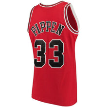 Load image into Gallery viewer, 33 - Men&#39;s Mitchell &amp; Ness Scottie Pippen Red Chicago Bulls Big &amp; Tall Hardwood Classics Jersey - Red