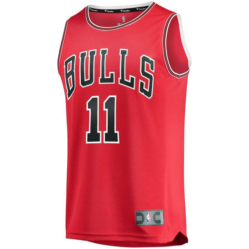 11 - Men's Fanatics Branded Derrick Walton Red Chicago Bulls Fast Break Replica Jersey – Icon Edition - Red