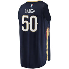 Load image into Gallery viewer, 50 - Men&#39;s Fanatics Branded Frank Jackson Navy New Orleans Pelicans Fast Break Replica Player Jersey - Icon Edition - Navy