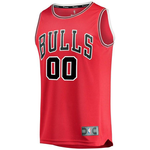 00 - Men's Fanatics Branded Red Chicago Bulls Fast Break Custom Replica Jersey - Icon Edition - Red