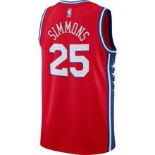 Load image into Gallery viewer, 25 - Men&#39;s Nike Ben Simmons Red Philadelphia 76ers Swingman Jersey - Statement Edition - Red