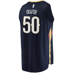 50 - Men's Fanatics Branded Frank Jackson Navy New Orleans Pelicans Fast Break Replica Player Jersey - Icon Edition - Navy